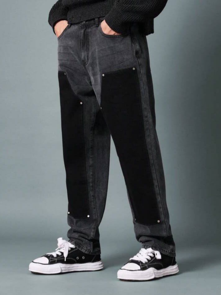 DEVIL-DENIM Men's Layout Funky Straight Fit Carpenter Style Jeans